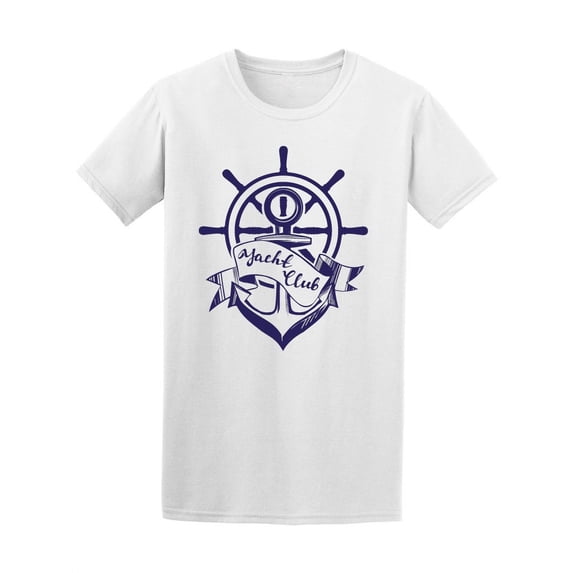 Anchor And Wheel Sailing Logo T-Shirt Men -Image by Shutterstock, Male 3X-Large