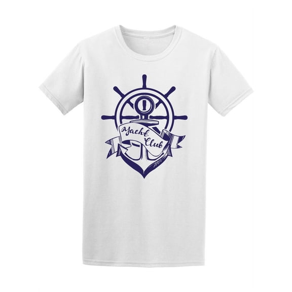 Anchor And Wheel Sailing Logo T-Shirt Men -Image by Shutterstock, Male Large