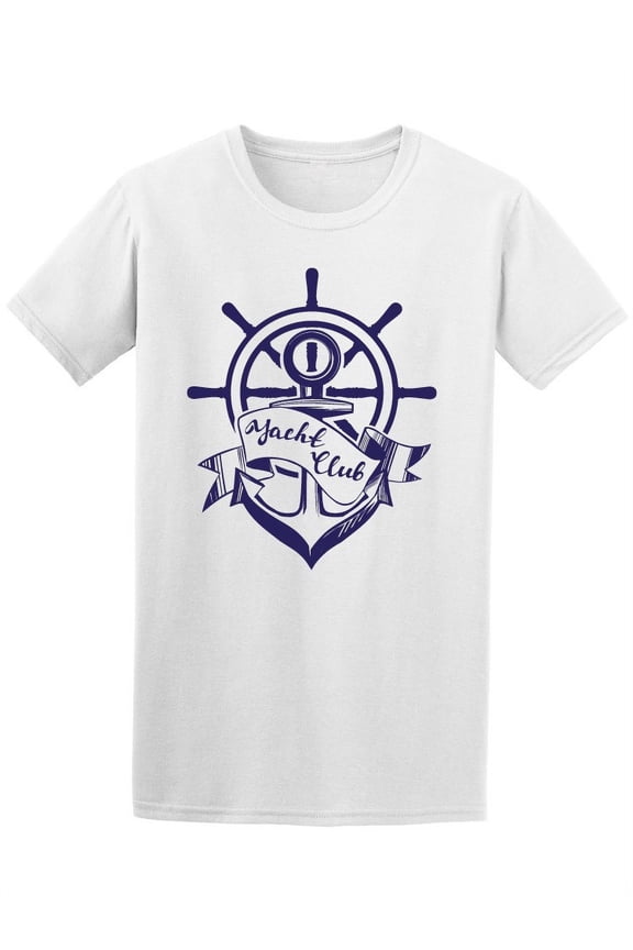 Anchor And Wheel Sailing Logo T-Shirt Men -Image by Shutterstock, Male Large