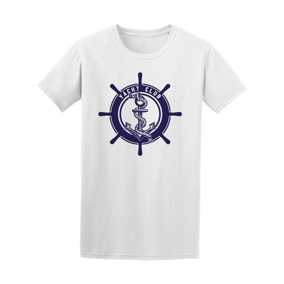 Anchor And Wheel Yacht Club T-Shirt Men -Image by Shutterstock, Male 3X-Large