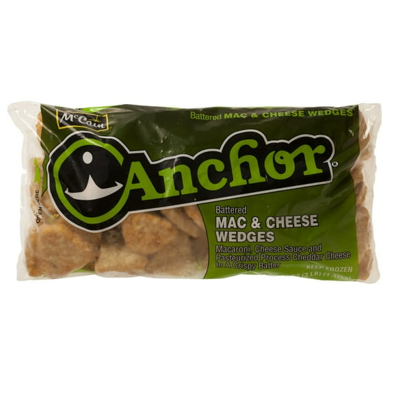 Anchor Battered Mac and Cheese Wedges 3 lb, (Pack of 6)