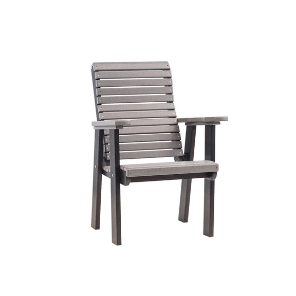 Anchor Bay Amish Crafted Poly Outdoor Chair, Dark Gray on Black