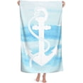 thumbnail image 1 of Anchor Beach Towel Sand Free Microfiber with A Cute Design Oversized Large Beach Towels Highly Absorbent Lightweight Soft and Quick Dry Swim Bath Towels for Men Women and Kids 32" x 52", 1 of 14