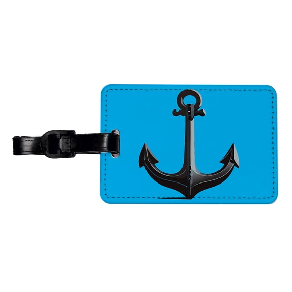Anchor Boat Cruise Ship Sailing Faux Leather Travel Luggage Tag