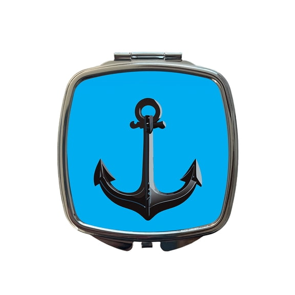 Anchor Boat Cruise Ship Sailing Travel Makeup Handbag Purse Small Pocket Compact Mirror