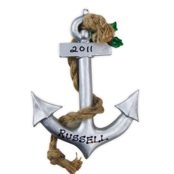 Anchor Boat Personalized Christmas Ornament DO-IT-YOURSELF