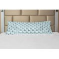 thumbnail image 1 of Anchor Body Pillow Case Cover with Zipper, Pattern with Anchors Modern Adventurous Striped Coastline Marine, Decorative Accent Long Pillowcase, Pale Blue Dark Green, by Ambesonne, 1 of 1