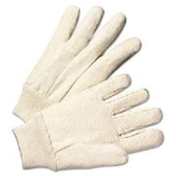 Anchor Brand 101-1110 Light-Duty Canvas Gloves - White - 12 Pairs