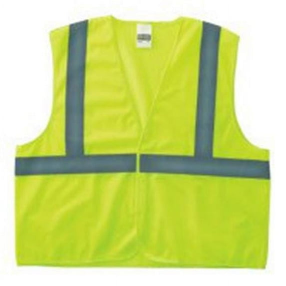 Anchor Brand 101-2HLL-L-XL Class 2 Super Econo Safety Vests Hook & Loop Closure - Lime Large, Extra Large