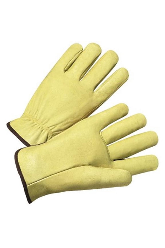4000 Series Pigskin Leather Driver Gloves, Large, Yellow, 12 Pairs
