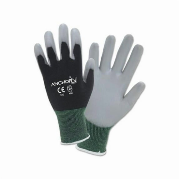 Anchor Brand 101-6080-XS Palm Coated Gloves, Black - Extra Small