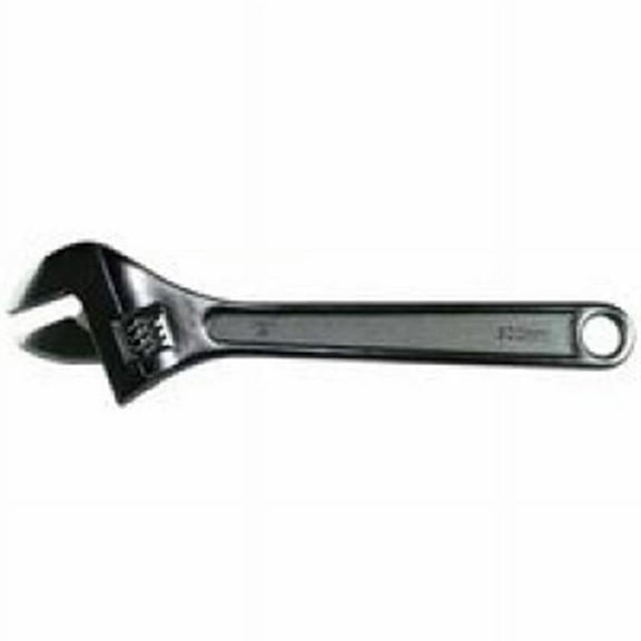 Adjustable Wrench, 12 in L, 1-1/2 in Opening, Chrome Plated