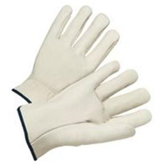 Anchor Brand 4000 Series Leather Driver Gloves, White, Large, 12 Pairs