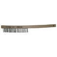 thumbnail image 1 of Hand Scratch Brush, 3 X 19 Rows, Carbon Steel Bristles, Curved Wood Handle, 1 of 1