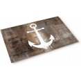 Anchor Brown Entrance Floor Mat Retro Abstract Paint Door Mat