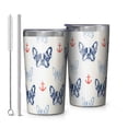 thumbnail image 1 of Anchor and Bulldog Dog 10oz Tumblers Stainless Steel Tumbler with Lid and Straw,Vacuum Insulated Double Wall Travel Tumbler Cups with Cleaning Brush for Coffee, Tea, 1 of 4
