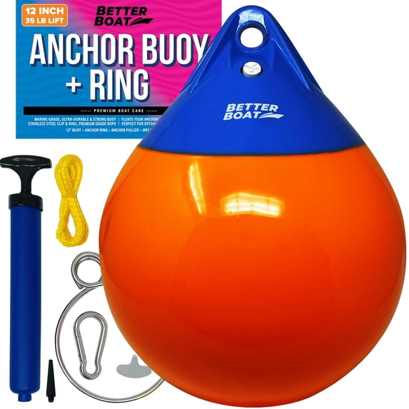 Better Boat Anchor Buoy and Retrieval Ring, 12