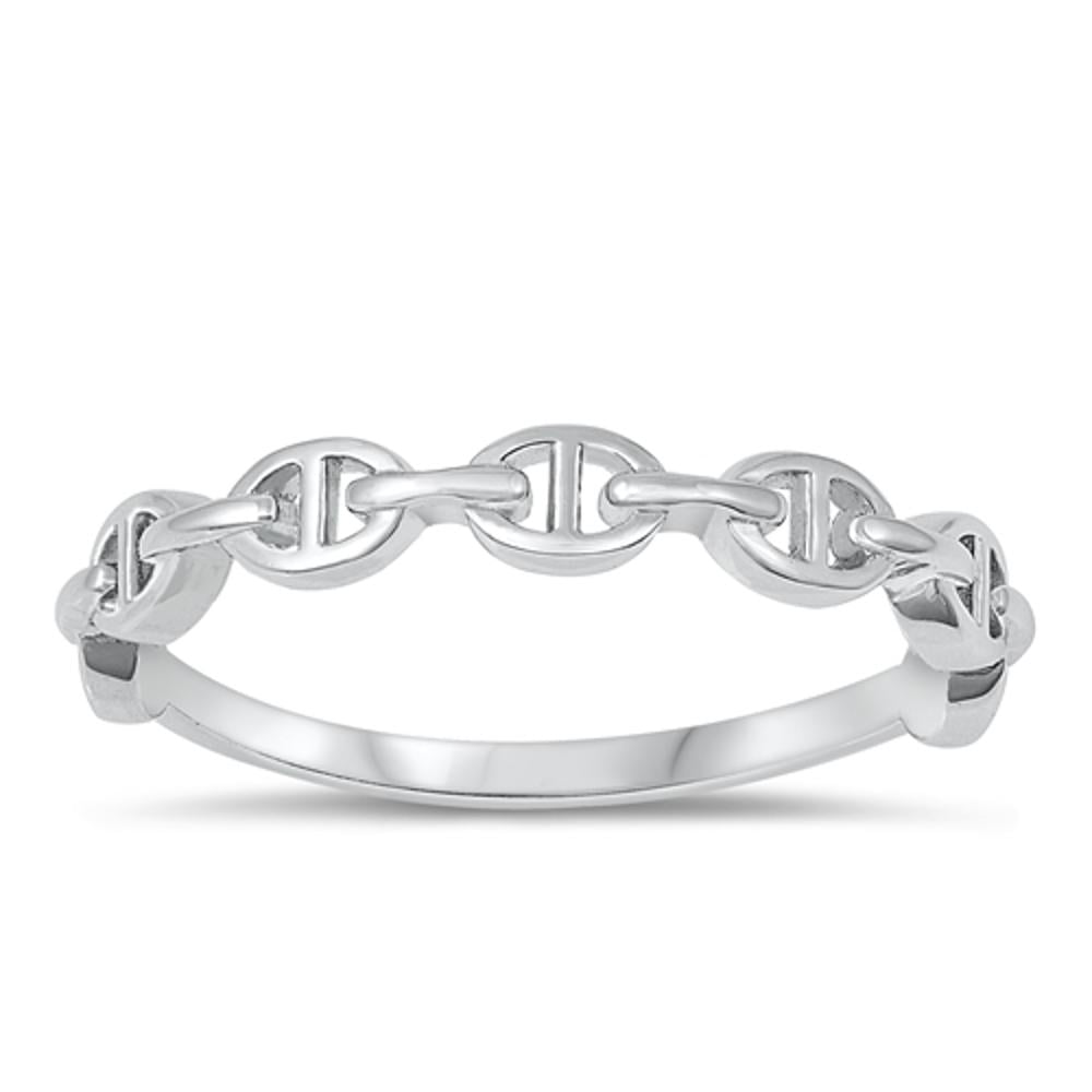 OX JEWELRY Anchor Chain Classic Ring 21号 Sterling Silver Heavy Anchor Chain – MFST