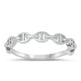 thumbnail image 1 of Anchor Chain Link Ring .925 Sterling Silver Band Jewelry Female Male Unisex Size 4, 1 of 4