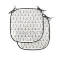 thumbnail image 1 of Anchor Chair Seating Cushion Set of 4, Anchors and Colored Hearts Sailor Holiday Escape Seaside Explore Life, Seat Pads for Office with Anti-slip Backing, 16"x16", Eggshell Charcoal Grey, by Ambesonne, 1 of 7