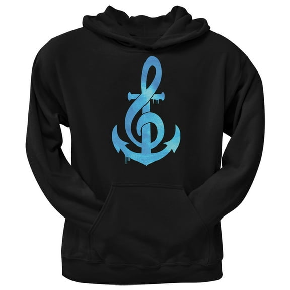 Anchor Clef Black Adult Hoodie - X-Large