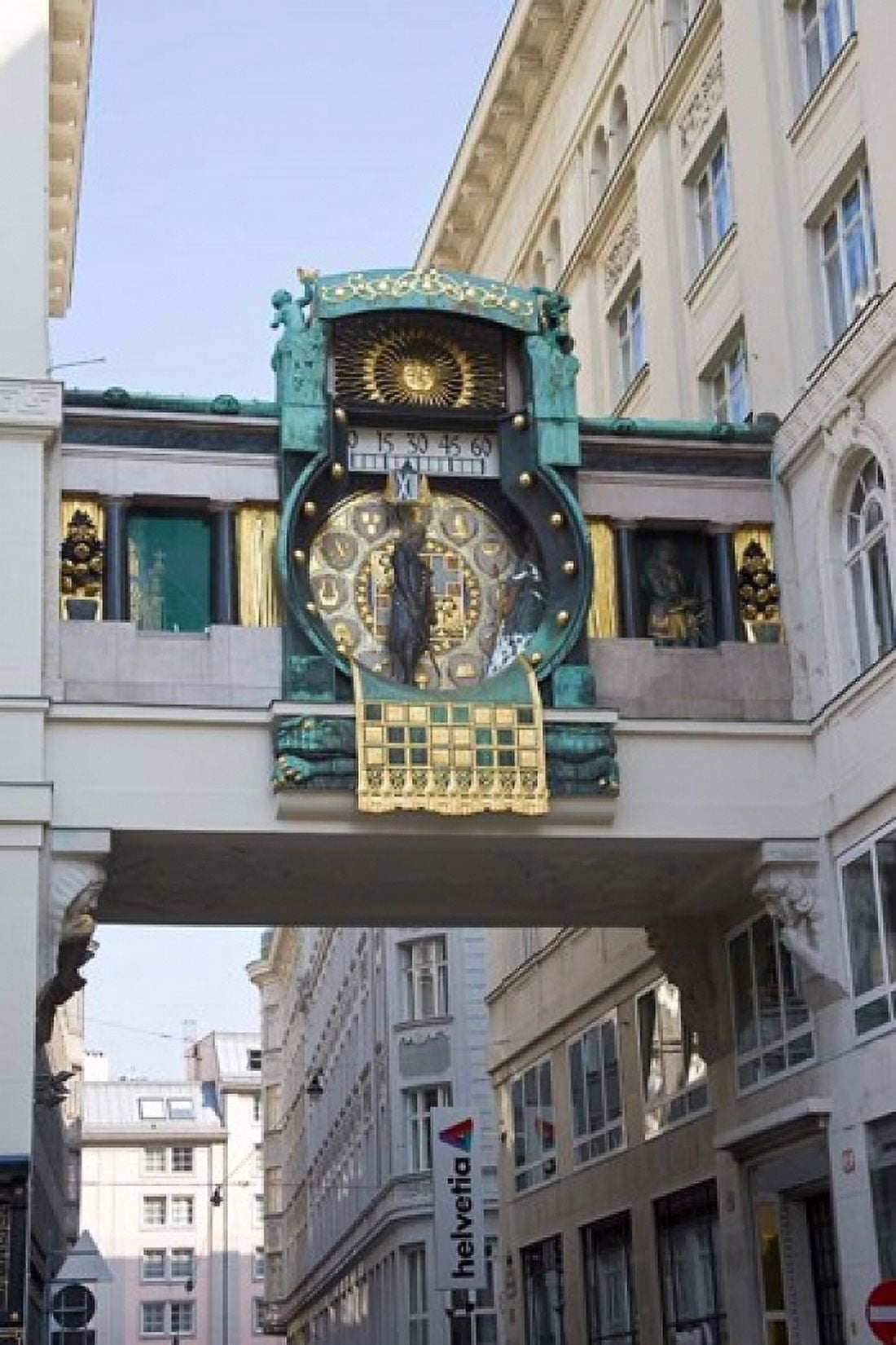 Anchor Clock at Hoher Markt Canvas Art - Ali Kabas DanitaDelimont (18 x 26)