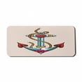 thumbnail image 1 of Anchor Computer Mouse Pad, Colorful Anchor Design with Rope and Heart Motifs Traditional Nautical Arrangement, Rectangle Non-Slip Rubber Mousepad X-Large, 35" x 15", Multicolor, by Ambesonne, 1 of 2