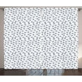 thumbnail image 1 of Ambesonne Anchor Curtains 2 Panel Set, Dark Blue Marine, 108" x 84", Dark Blue Pale Blue Grey, 1 of 3