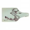 thumbnail image 1 of Anchor Cutting Board, Realistic Hand Drawn Sketch Marine Vintage Design Sails Yacht Boat Cruise, Decorative Tempered Glass Cutting and Serving Board, Wine Bottle Shape, Dark Mauve Cream, by Ambesonne, 1 of 8