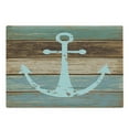 thumbnail image 1 of Anchor Cutting Board, Timeworn Marine on Weathered Wooden Planks Rustic Nautical Theme Pattern, Decorative Tempered Glass Cutting and Serving Board, Large Size, Teal Brown, by Ambesonne, 1 of 1