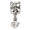 thumbnail image 1 of Anchor Dangle Charm .925 Sterling Silver Antique Finish Reflection Beads, 1 of 4