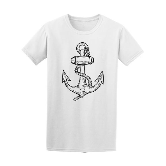 Anchor Design Emblem T-Shirt Men -Image by Shutterstock, Male Large