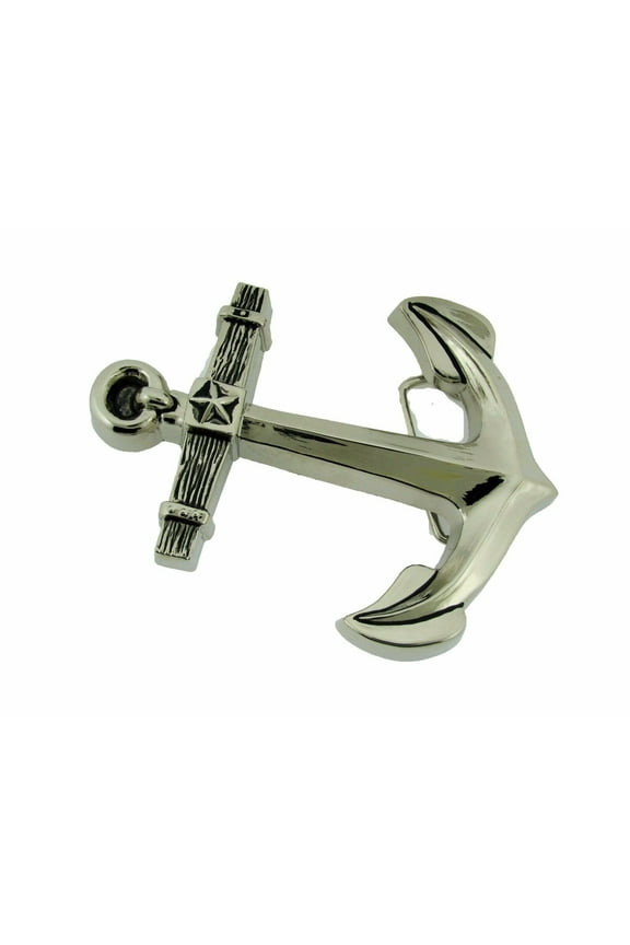 Anchor Die Cut Silver Metal Belt Buckle Rock Rebel Fashion Costume New Style Unisex