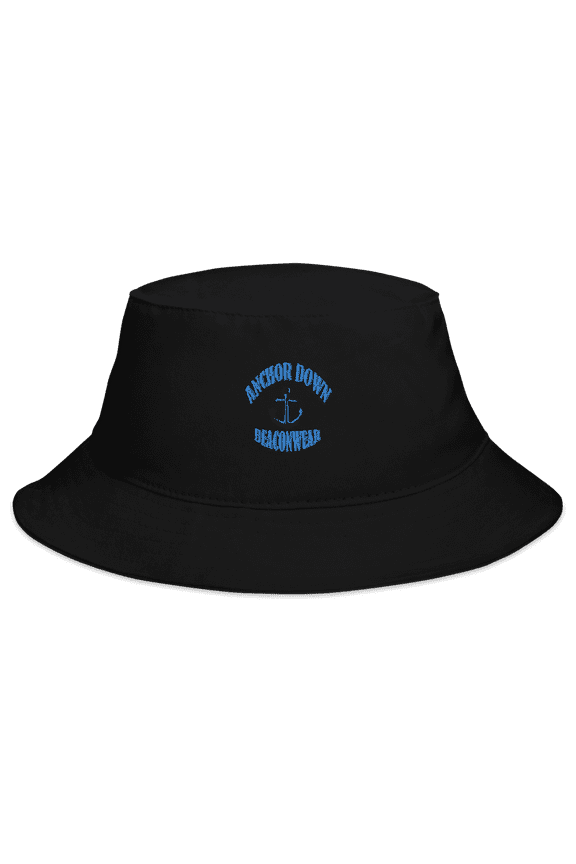 Anchor Down Bucket Hat by Beaconwear (Black)