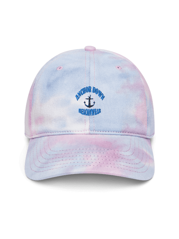 Anchor Down Tie dye hat by Beaconwear (Cotton Candy)