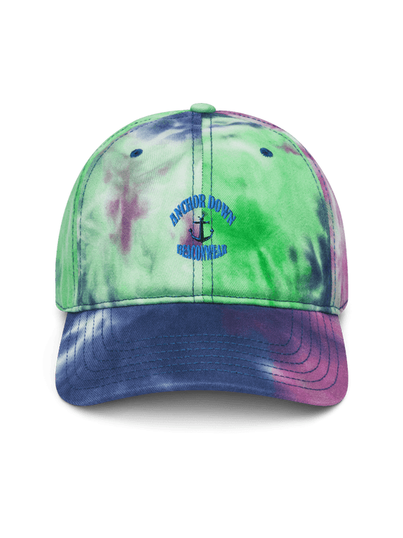 Anchor Down Tie dye hat by Beaconwear (Purple Passion)