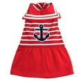 thumbnail image 1 of The Worthy Dog Knit Stripe Appliqué Anchor Dog Dress, 1 of 1