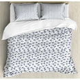 thumbnail image 1 of Anchor Duvet Cover Set, Dark Blue with Circles Classical Summer Vacation Maritime Theme, Decorative 3 Piece Bedding Set with 2 Pillow Shams, Queen Size, Dark Blue Pale Blue Grey, by Ambesonne, 1 of 3