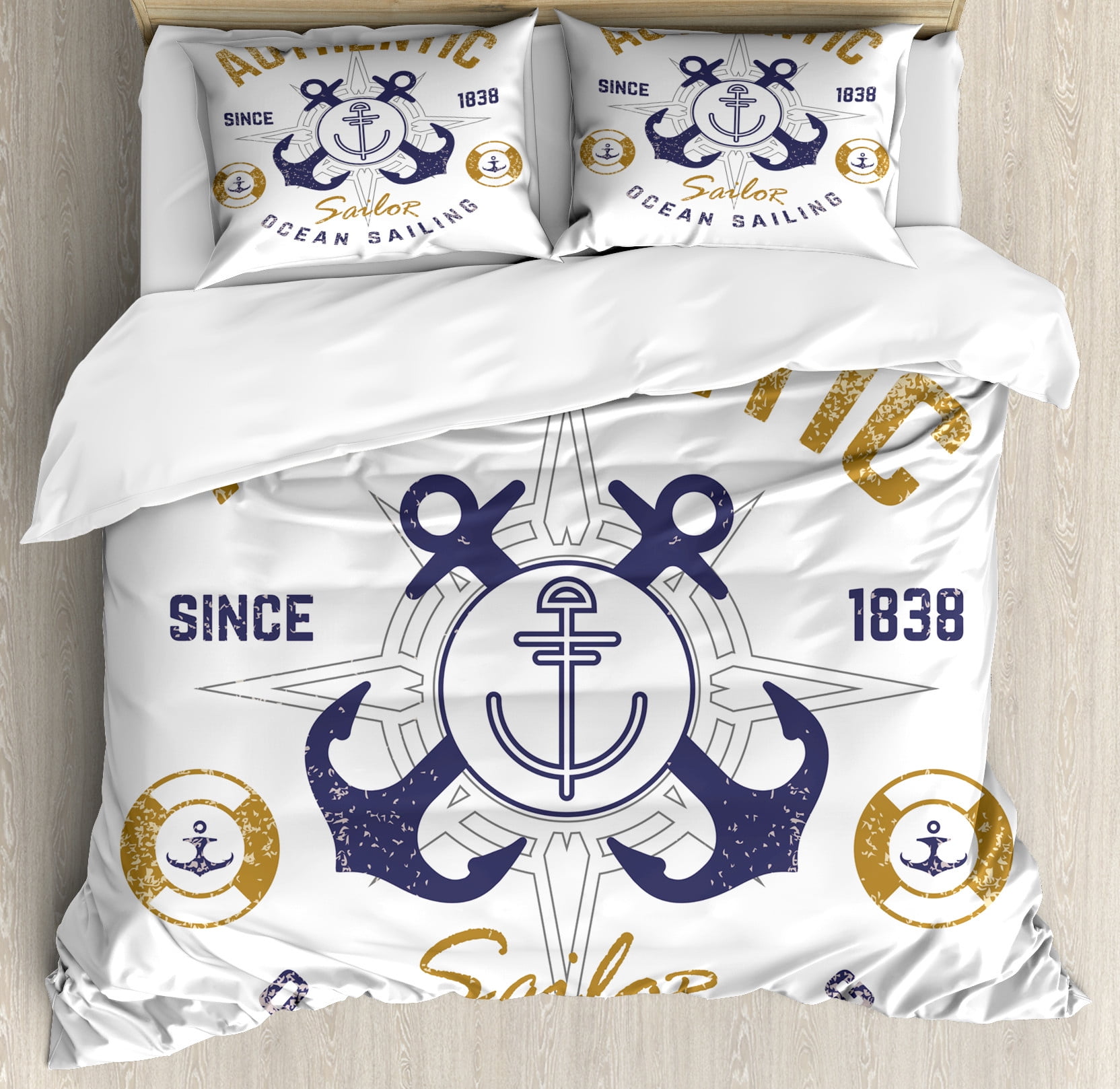 Custom Boat Pillow Nautical Accessories Personalized Yacht Bedding Beach House Captain Anchor Decor Welcome Aboard Sailor Throw Waterproof Cushion Outdoor Water Resistant Nautical Made In USA
