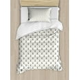 thumbnail image 1 of Anchor Duvet Cover Set Twin Size, Abstract Retro Nautical Style Motif Checkered Pattern Sailing Yachting Theme, Decorative 2 Piece Bedding Set with 1 Pillow Sham, Off White Black, by Ambesonne, 1 of 3
