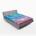 thumbnail image 1 of Ambesonne Pink Fitted Sheet, Abstract Blurry Landscape, Queen Size, Pink Blue, 1 of 2