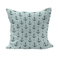 thumbnail image 1 of Anchor Fluffy Throw Pillow Cushion Cover, Anchors Zigzag Chevron Background Abstract Waves Monochromic Work of Art, Decorative Square Accent Pillow Case, 28" x 28", Dark Green Turquoise, by Ambesonne, 1 of 5