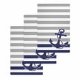 thumbnail image 1 of Anchor Gray Kitchen Dish Towels for Drying Dishes Set of 3, Modern Navy Blue White Striped Nautical Waffle Weave Microfiber Hand Tea Bathroom Towels Quick Dry & Absorbent Towel 15.7x23.6, 1 of 7
