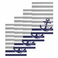 thumbnail image 1 of Anchor Gray Kitchen Dish Towels for Drying Dishes Set of 4, Modern Navy Blue White Striped Nautical Waffle Weave Microfiber Hand Tea Bathroom Towels Quick Dry & Absorbent Towel 15.7x23.6, 1 of 7