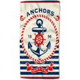thumbnail image 1 of Anchor Hand Towels,Vintage Ocean Anchor Wave Stripes Marine Ship Sea Rope 100% Cotton Soft Bath Hand Towels for Bathroom Kitchen Hotel Spa Hand Towels 15"X30", 1 of 8