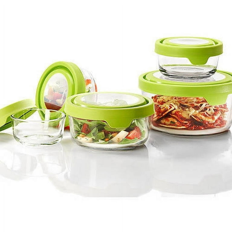 NutriChef 10-Piece Glass Food Containers - Stackable Superior