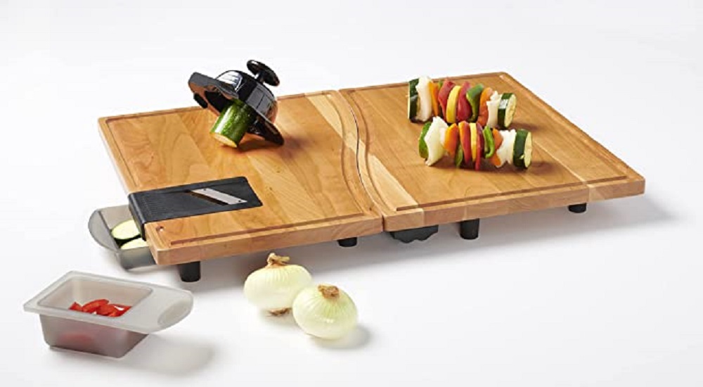 Anchor Hocking 13933L21 SwingBoard Cherry Wood Cutting Board - 6 Piece Set