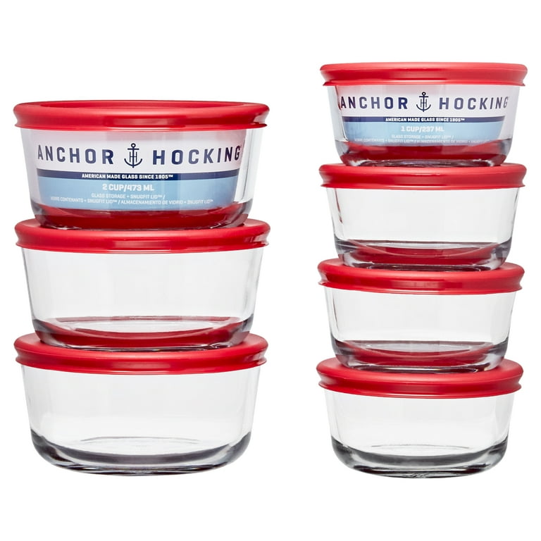 Anchor Hocking 8-Piece Round Glass Food Storage Container Set 91035L20 –  Good's Store Online
