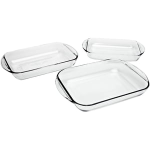 Anchor Hocking 3-Piece Glass Bakeware Set, Essentials Line