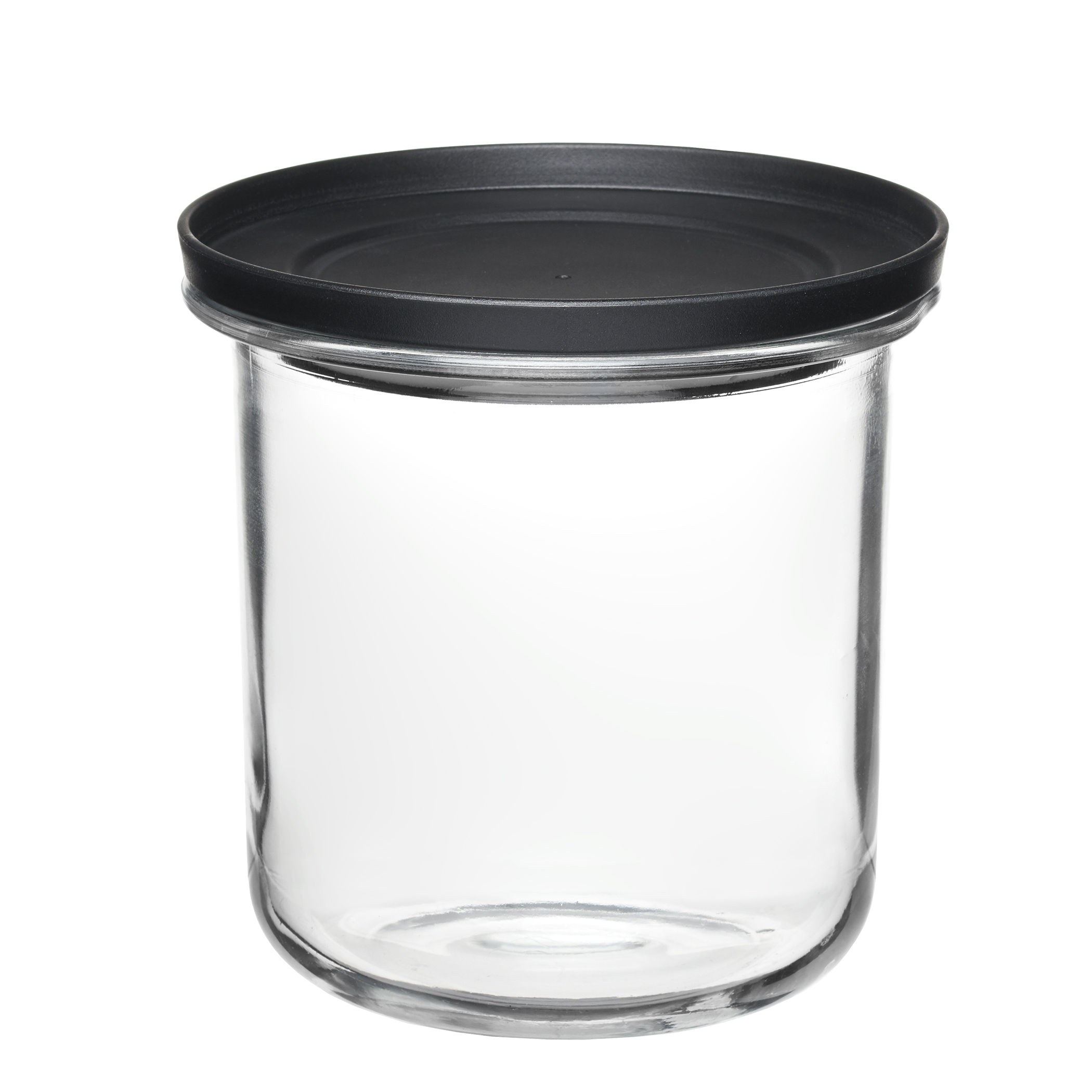 Anchor Hocking 3 Quart Goode Sundry Glass Storage Jar with Black Lid